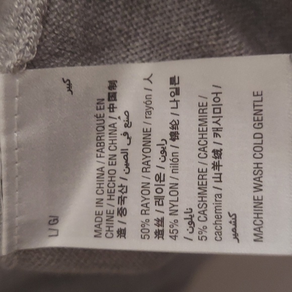 INC INTERNATIONAL CONCEPTS Light Grey Cashmere Blend Long Sleeve Tunic Sweater - Picture 11 of 11